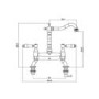 Cranked Classic Style Bridge Kitchen Mixer Tap with Lever Handles