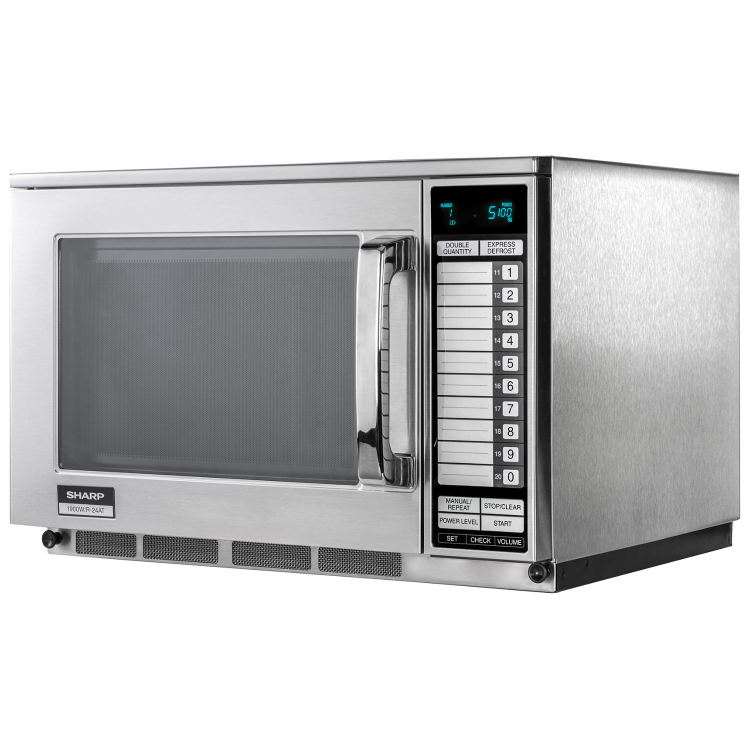 GRADE A1 - Sharp R24AT 1900W Commercial Microwave Heavy Duty Programmable Touch Control