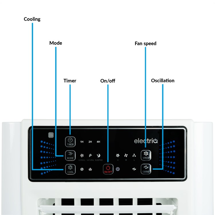 electriQ Slim20i 18L Evaporative Air Cooler and Air Purifier for areas up to 35 sqm