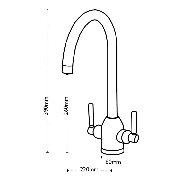 Carron Phoenix Dante Kitchen Mixer Tap - Brushed Nickel