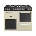 T100MCDFRCC Tesla 100cm Dual Fuel Range Cooker - Cream
