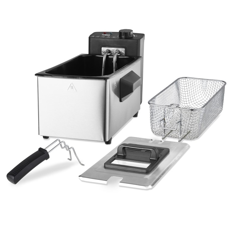 Tower T17048 3L Deep Fat Fryer - Stainless Steel