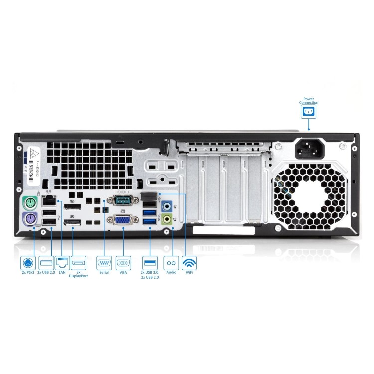 Refurbished HP EliteDesk 800 G1 SFF Core i7 4th gen 8GB 256GB Windows 10 Professional Desktop