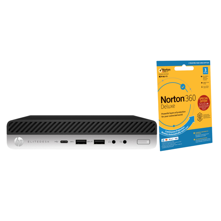 Refurbished HP EliteDesk 800 G4 Core i7 8th gen 16GB RAM 256GB SSD Windows 11 Pro Mini PC