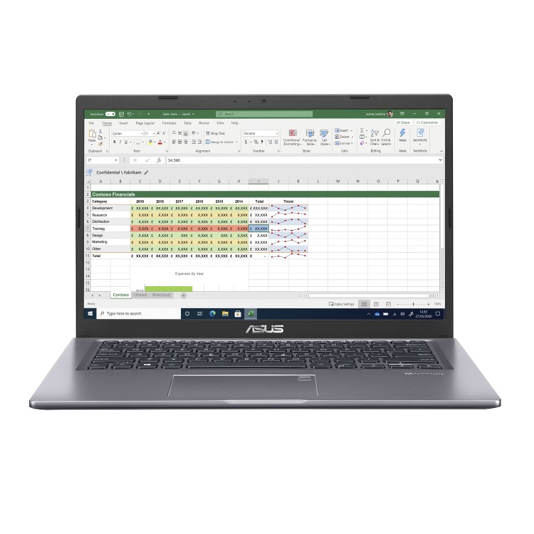 Refurbished ASUS P1411CDA AMD Ryzen 5 16GB RAM 256GB SSD 14 Inch Windows 11 Pro Laptop