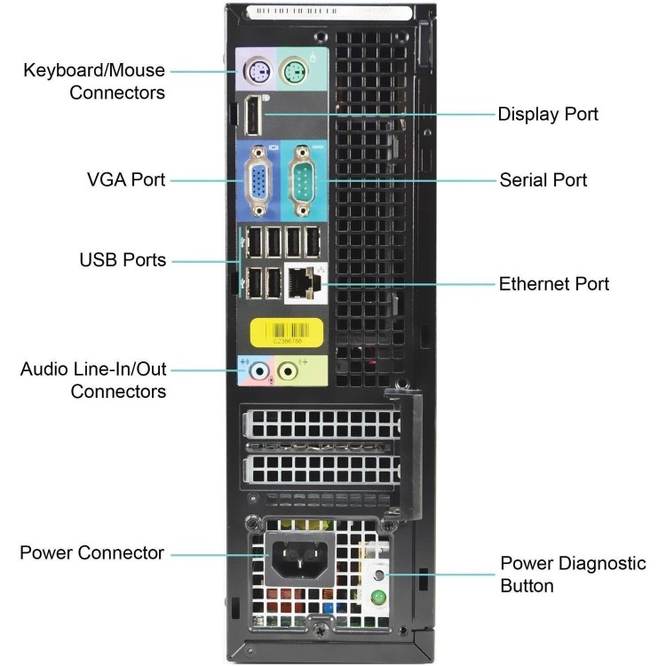 Refurbished Dell OptiPlex 7010 Core i7-3770 8GB 256GB Windows 10 Professional Desktop