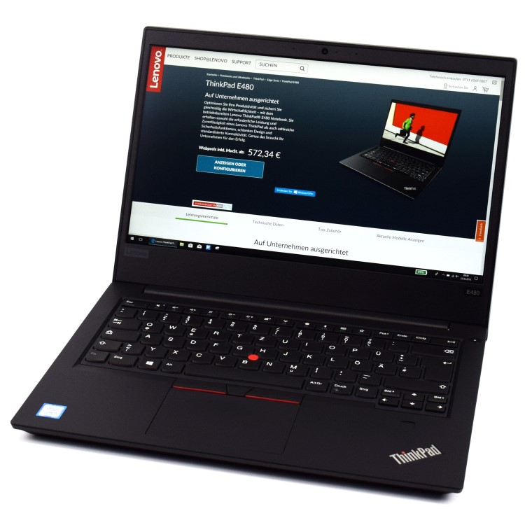 Refurbished Lenovo ThinkPad E480 Core i7 8th gen 8GB 256GB 14 Inch Windows 11 Professional Laptop