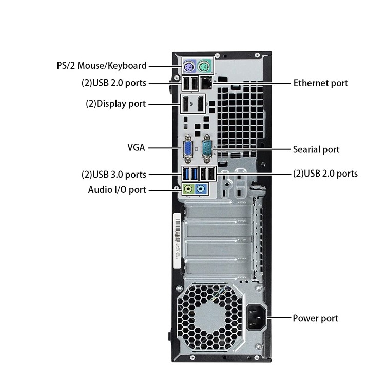 Refurbished HP ProDesk 600 G1 SFF Core i5 4th gen 8GB 256GB Windows 10 Professional Desktop