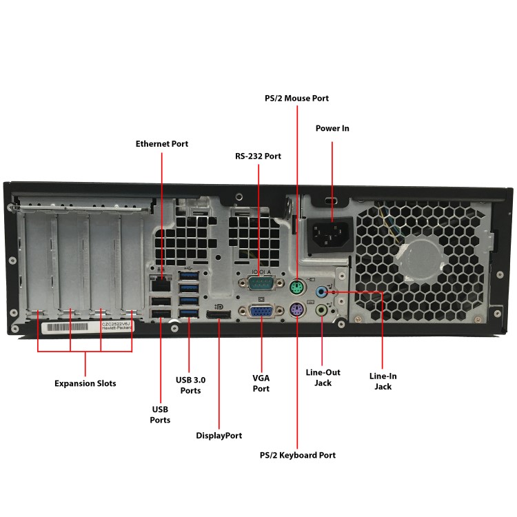 Refurbished HP Compaq Elite 8300 Core i7 3rd gen 8GB 512GB DVD-RW Windows 10 Professional Desktop