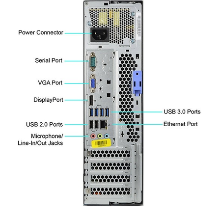 Refurbished Lenovo ThinkCentre M72e Core i5 3470 8GB 240GB Windows 10 Pro SFF Desktop