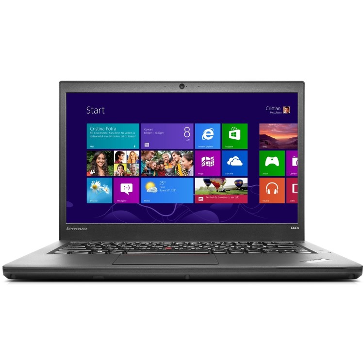 Refurbished Lenovo ThinkPad T440s Core i5-4300 8GB 256GB 14 Inch Windows 10 Professional Touchscreen Laptop