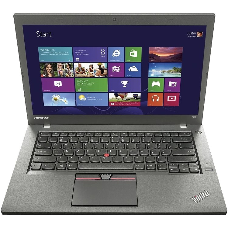 Refurbished Lenovo ThinkPad T450 Core i5 5300U 8GB 256GB SSD 14 Inch  Windows 10 Professional Laptop