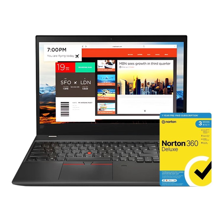Refurbished Lenovo ThinkPad T580 Intel Core i7 8th gen 16GB RAM 256GB SSD 15.6 Inch Windows 11 Pro Laptop