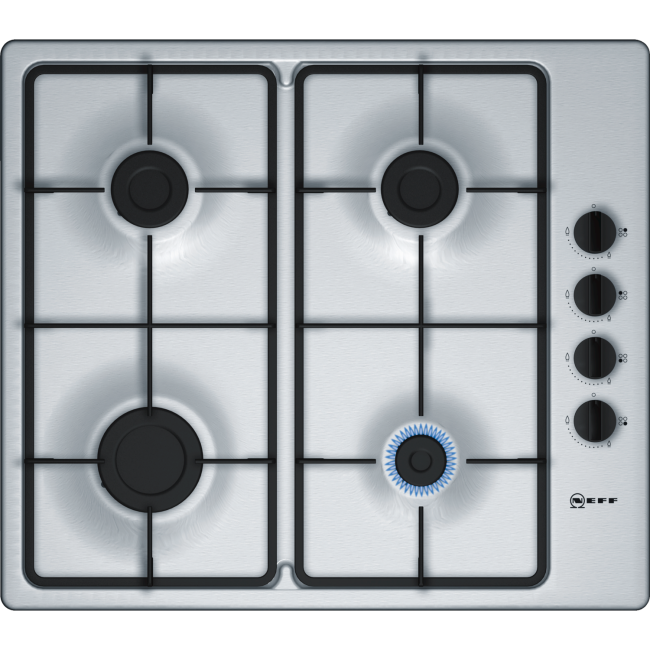 Neff N30 58cm 4 Burner Gas Hob - Stainless Steel