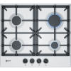Neff T26DS49W0 N70 59cm Four Zone Gas Hob White With Cast Iron Pan Stands
