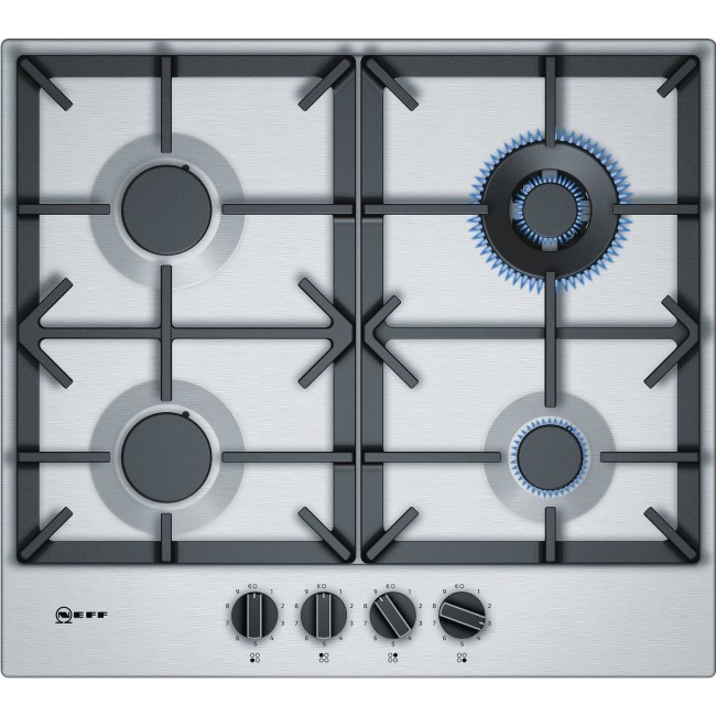 Neff T26DS59N0 N70 60cm 4 Burner Gas Hob - Stainless Steel
