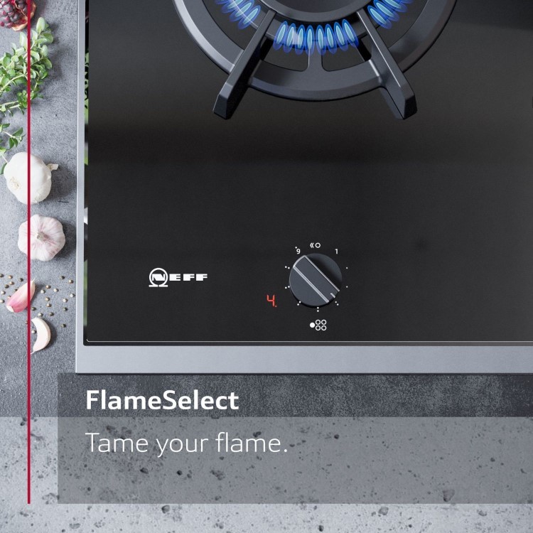Neff N70 60cm 4 Burner Gas Hob - Black