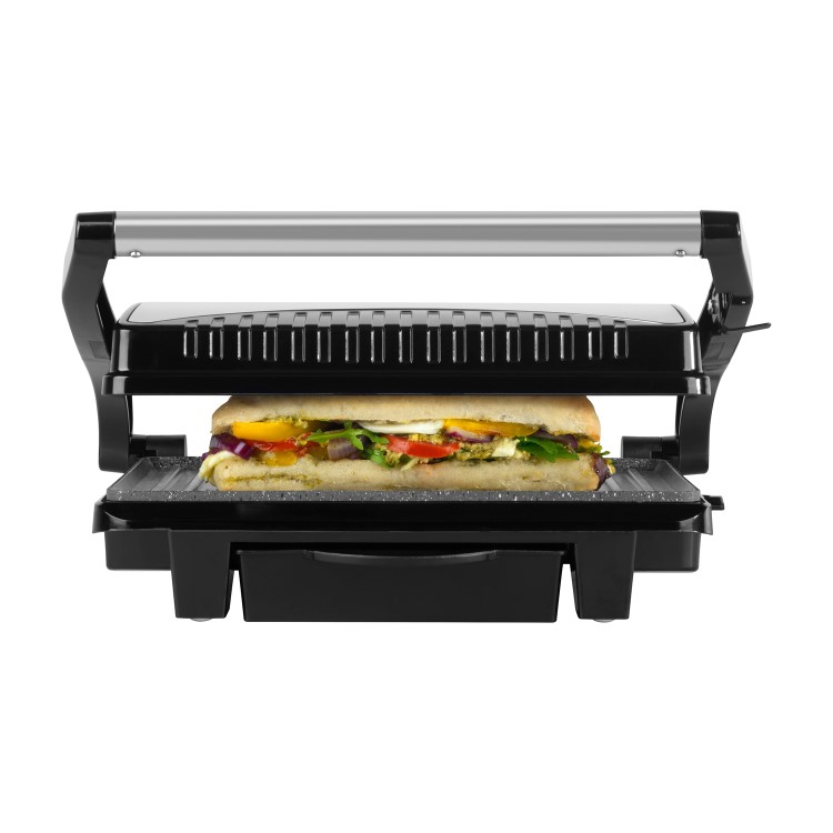 Tower T27009 Ceramic Health Grill & Griddle - Stainless Steel