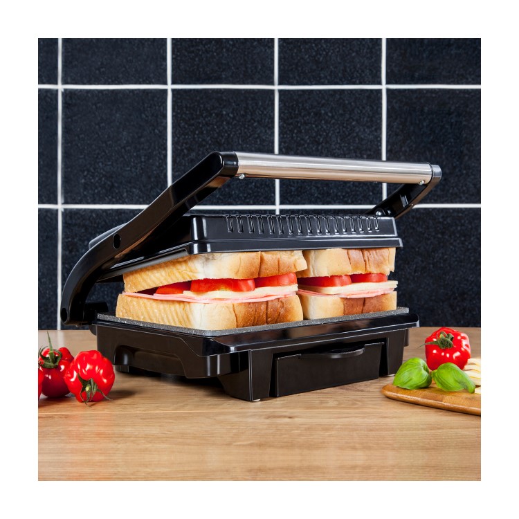 Tower T27009 Ceramic Health Grill & Griddle - Stainless Steel