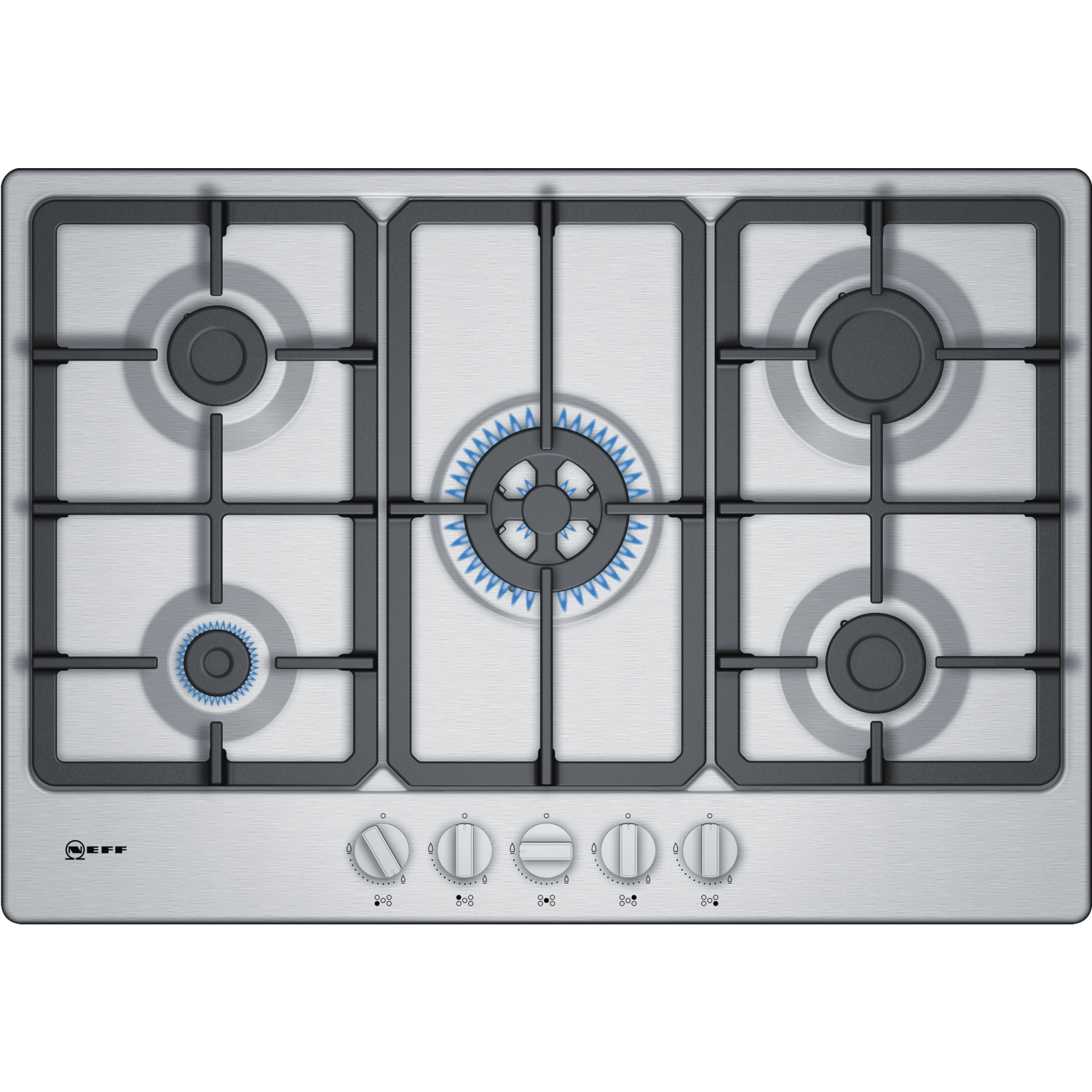 Neff N50 T27BB59N0 75cm 5 Burner Gas Hob with Cast Iron Pan Stands