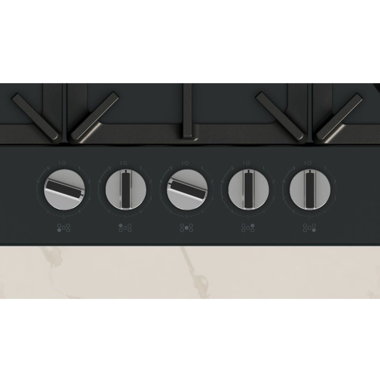Neff N70 75cm 5 Burner Gas Hob - Black