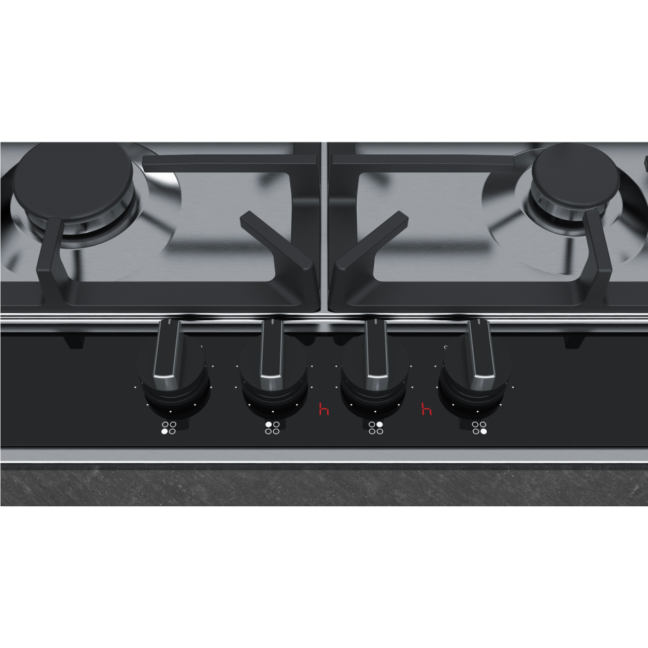 NEFF T27DA69N0 N70 75cm Five Burner Gas Hob Stainless Steel With Cast