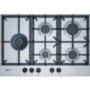Refurbished Neff N70 T27DS79N0 75cm 5 Burner Gas Hob with Cast Iron Pan Stands Stainless Steel