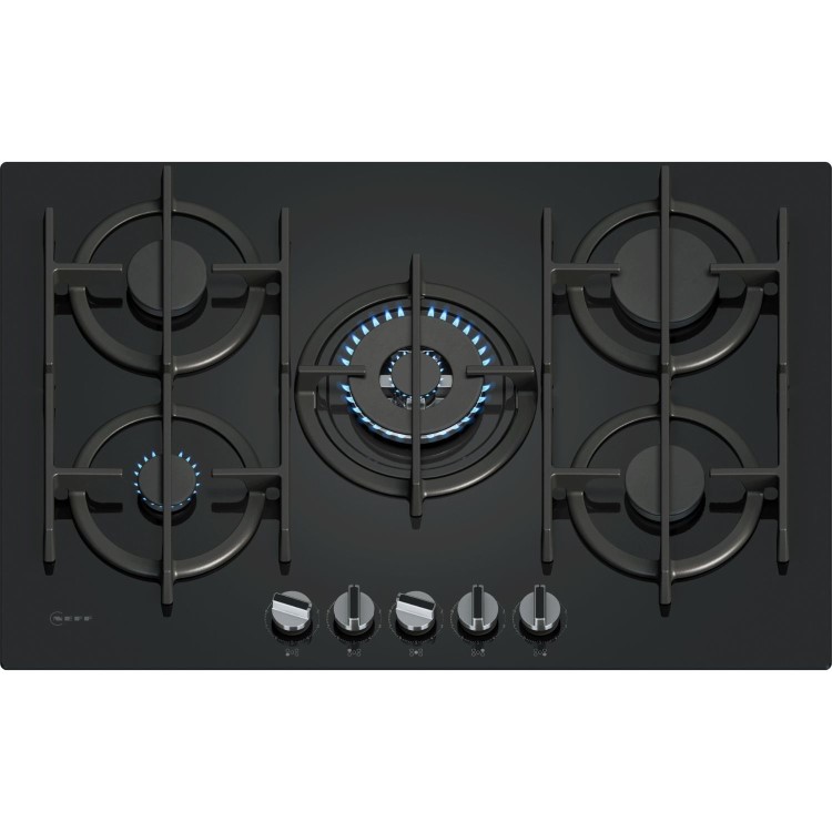 Neff N70 75cm 5 Burner Gas Hob - Black