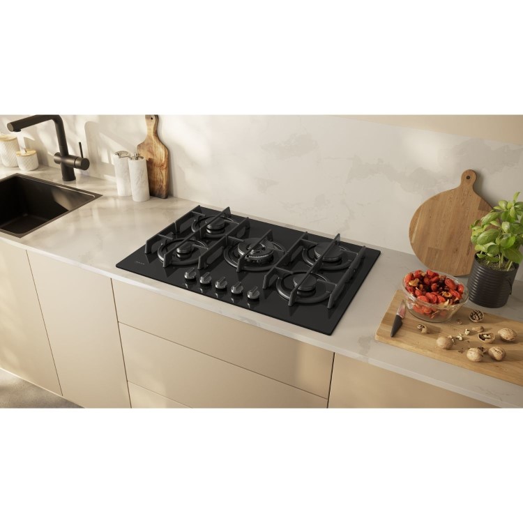 Neff N70 75cm 5 Burner Gas Hob - Black