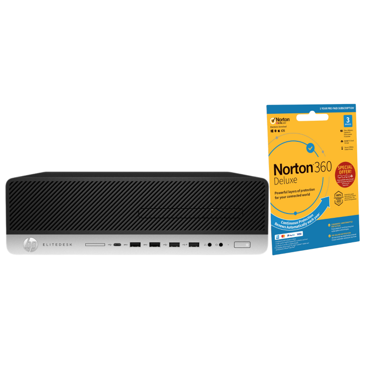 Refurbished HP EliteDesk 800 G4 SFF Core i5 8th gen 16GB RAM 256GB SSD Windows 11 Pro Desktop