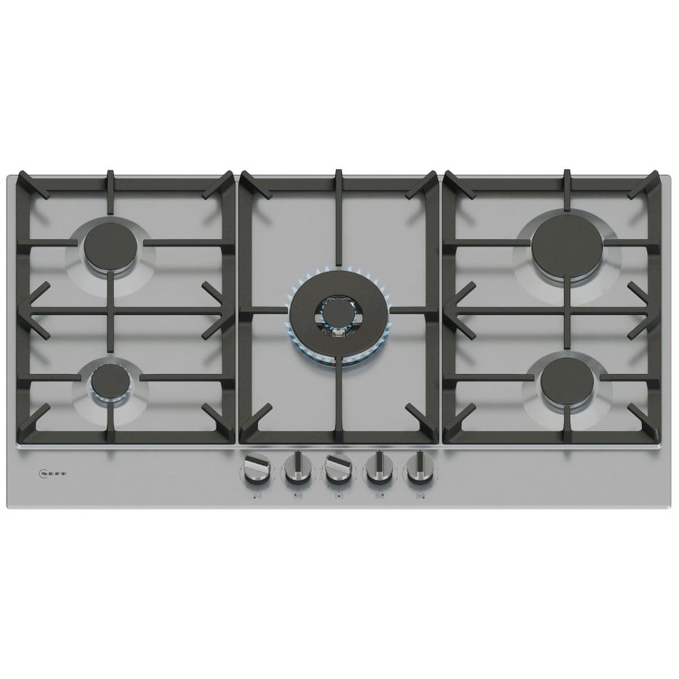 Neff N70 90cm 5 Burner Gas Hob - Stainless Steel