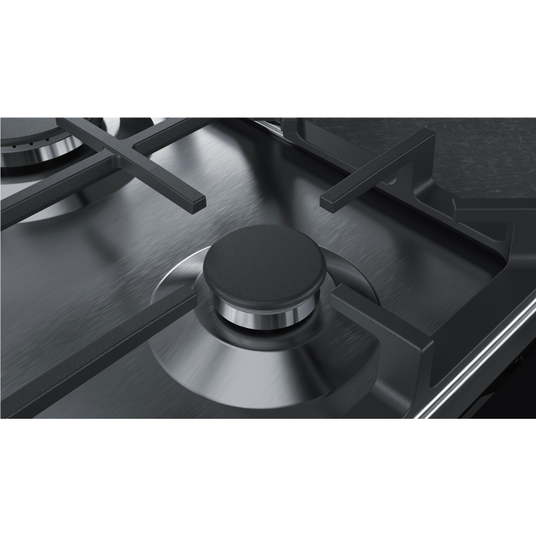 Neff T29DA69N0 N70 90cm Five Burner Gas Hob Stainless Steel With Cast Iron Pan Stands