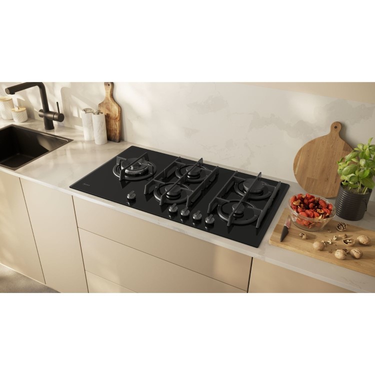 Neff N90 90cm 5 Burner Gas Hob - Black