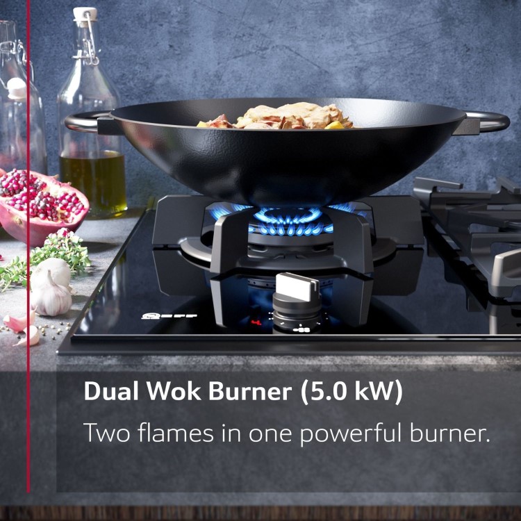 Neff N90 90cm 5 Burner Gas Hob - Black