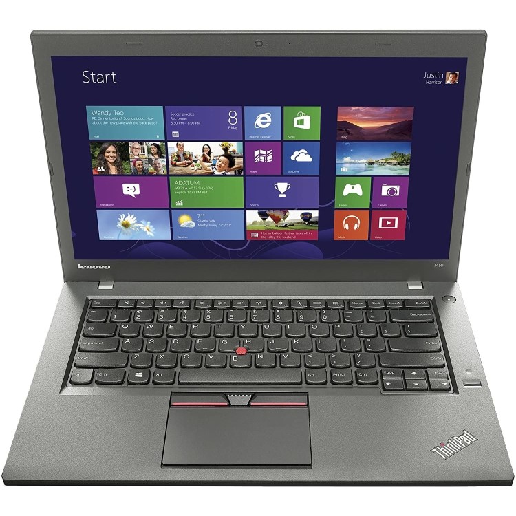 Refurbished Lenovo Thinkpad T450 Core i5 8GB 128GB 14 Inch Windows 10 Professional Laptop
