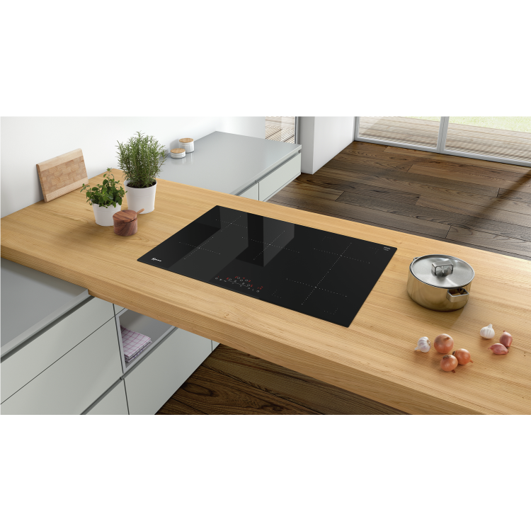 Neff T48FD23X0 N50 80.2cm Touch Control Five Zone Induction Hob - Black Glass