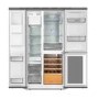 Tesla 529 Litres French Style American Fridge Freezer - Black