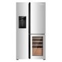 Tesla 529 Litres French Style American Fridge Freezer - Inox