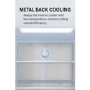 Tesla 529 Litres French Style American Fridge Freezer - Inox