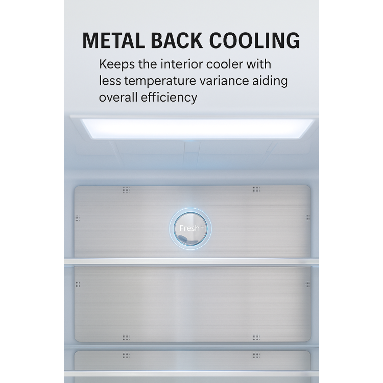 Tesla 529 Litres French Style American Fridge Freezer - Inox