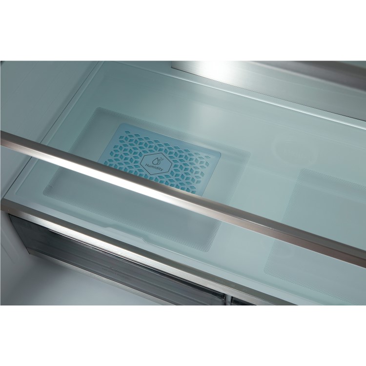 Tesla 563 Litres Four Door American Fridge Freezer - Black