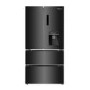 Tesla 539 Litres French Style American Fridge Freezer - Black