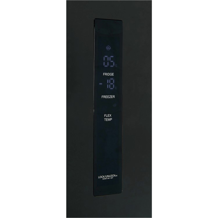 Tesla 539 Litres French Style American Fridge Freezer - Black