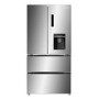 Tesla 539 Litres French Style American Fridge Freezer - Inox