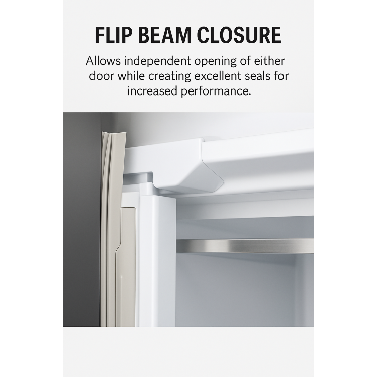 Tesla 582 Litres Side-By-Side American Fridge Freezer - Inox