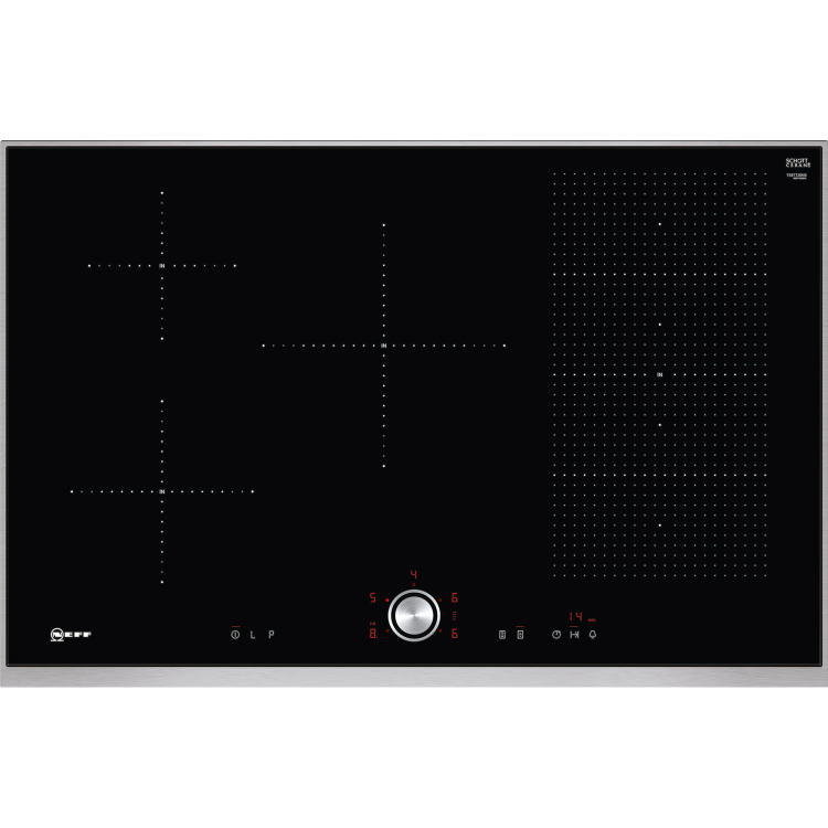 Neff T58TT20N0 N70 TwistPad Control Five Zone Induction Hob With FlexInduction Zone - Black