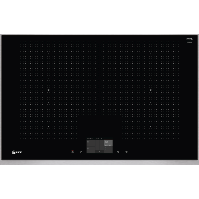 Refurbished Neff N90 T68TF6RN0 Induction Hob with 4 FlexInduction Zones with Stainless Steel Frame