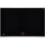 Neff T68TS61N0 82.6cm Induction Hob With 2 FlexInduction Zones And TwistPad Fire Control - Black Glass With Stainless Steel Frame