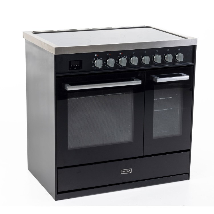 Tesla 90cm Electric Range Cooker - Black