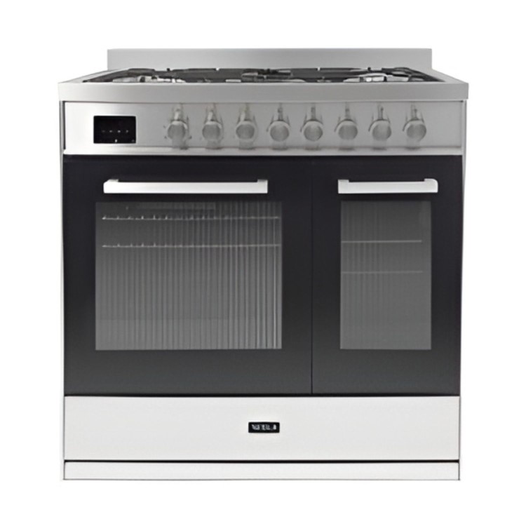 Tesla 90cm Dual Fuel Range Cooker - Stainless Steel
